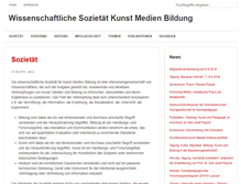 Tablet Screenshot of kunst-medien-bildung.de